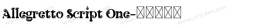 Allegretto Script One字体转换